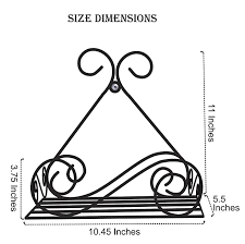 Wall hanging metal pot stand 10 inch width